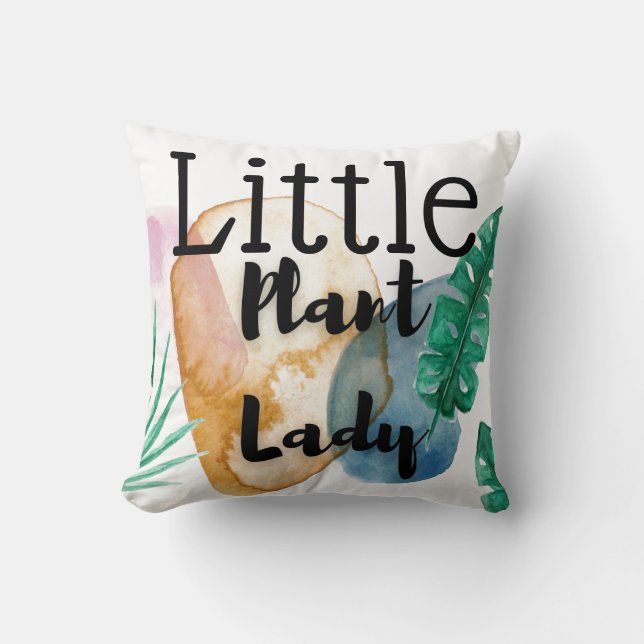 Plant Lady Throw Pillow (Front)