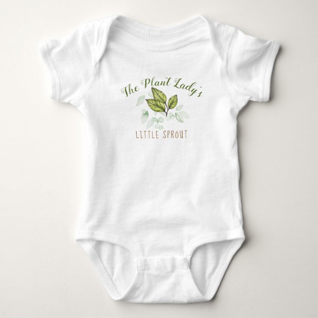 Plant Lady's Little Sprout  Baby Bodysuit (Front)
