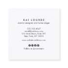 Plant Leaves Gold Square Business Card