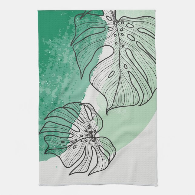 Plant Leaves Kitchen Towel (Vertical)
