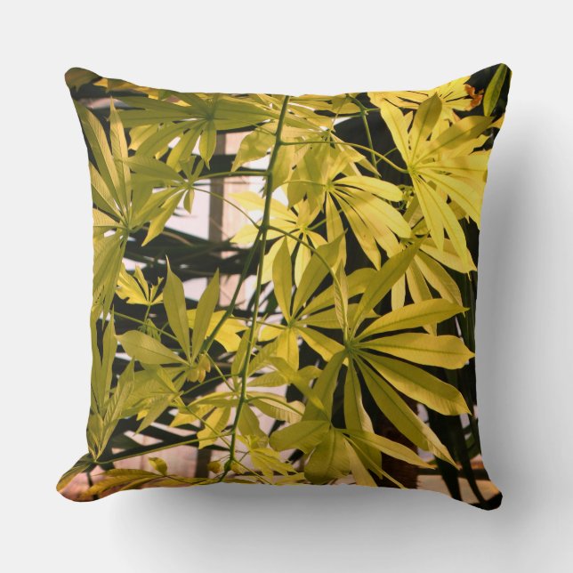 Plant Leaves Photography  Throw Pillow (Front)