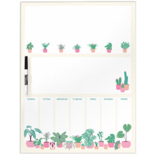 Plant Lover Houseplants Dry Erase Board