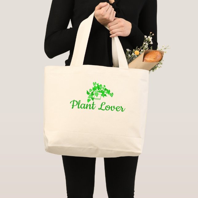 Plant Lover Large Tote Bag (Front (Product))