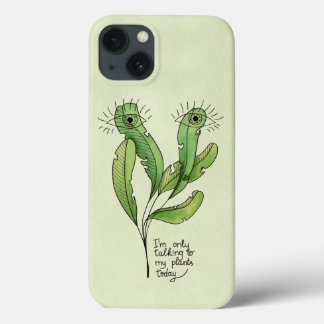 Plant lover pun funny introvert gardener iPhone 13 case