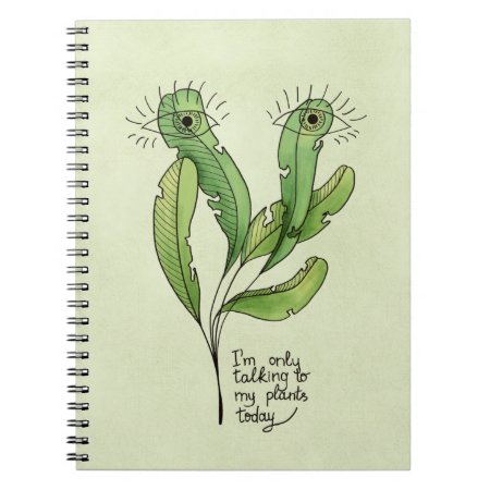 Plant Lover Pun Funny Introvert Gardener Notebook