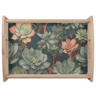 Plant Lover Succulent Garden Pattern Serving Tray