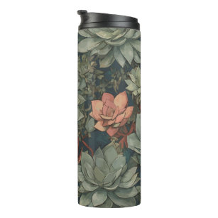 Plant Lover Succulents Pattern Thermal Tumbler