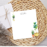 Plant Lover Watercolor House Plants Personalized Notepad<br><div class="desc">These beautiful notepads feature watercolor houseplants and your custom text.</div>