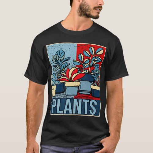 Plant Lover Women Florist Gardening Mom Retro Plan T_Shirt