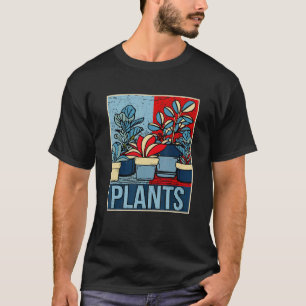 Plant Lover Women Florist Gardening Mom Retro Plan T-Shirt