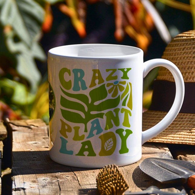 Plant Lovers Photo Mug (Get ready to elevate your plant obsession with this vibrant “Crazy Plant Lady” mug! )