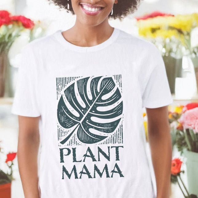 Plant Mama Monstera Leaf Nature Lover Tri-Blend Shirt (Creator Uploaded)
