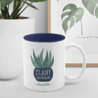 Plant Mama | Personalized Plant Lovers Two-Tone Coffee Mug
