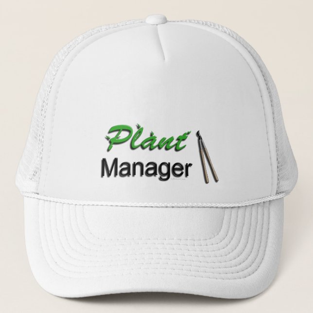 Plant Manager Garden Trucker Hat (Front)