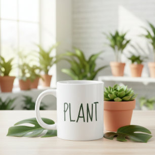 PLANT Minimalist Gardener White Coffee Mug