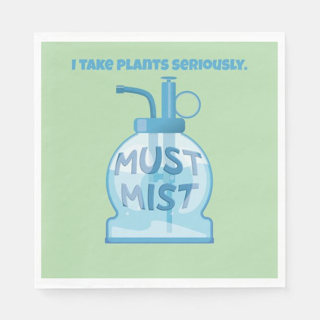Plant mister misting pot plants napkins (Front)