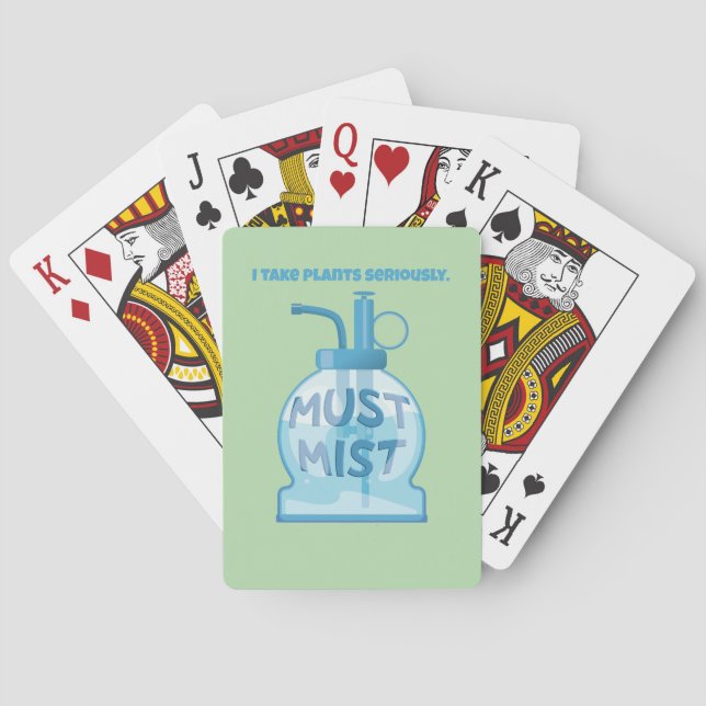 Plant mister misting pot plants poker cards (Back)