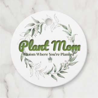 Plant Mom Botanical Gift Tag – Double-Sided with T