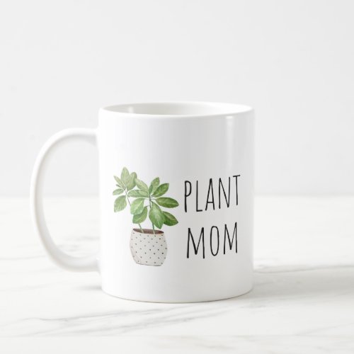 Plant Mom Coffee Mug Watercolor House Plant Mug