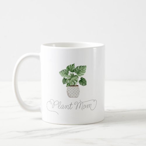 Plant Mom Coffee Mug Watercolor House Plant Mug