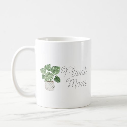 Plant Mom Coffee Mug Watercolor House Plant Mug