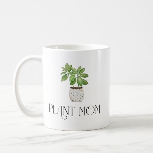 Plant Mom Coffee Mug Watercolor House Plant Mug