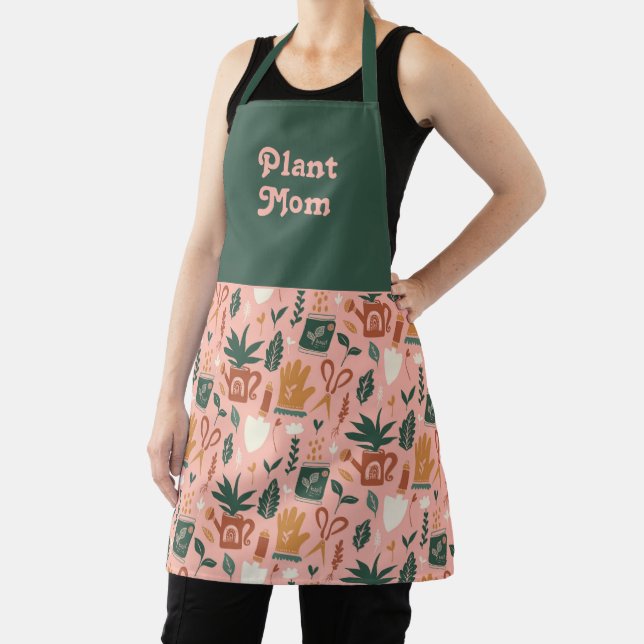 Plant Mom Cute Gardening Gift Apron (Insitu)