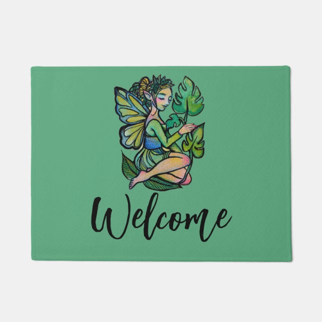 Plant Mom Fairy             Doormat (Front)