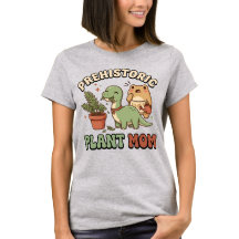 Plant Mom Funny Dinosaur Eating Houseplant T-Shirt