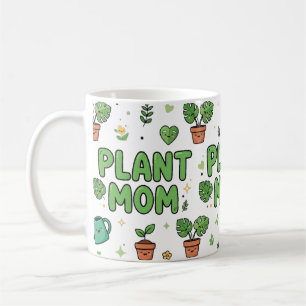 Plant Mom Funny Typography Cute Plants Gift Coffee Mug