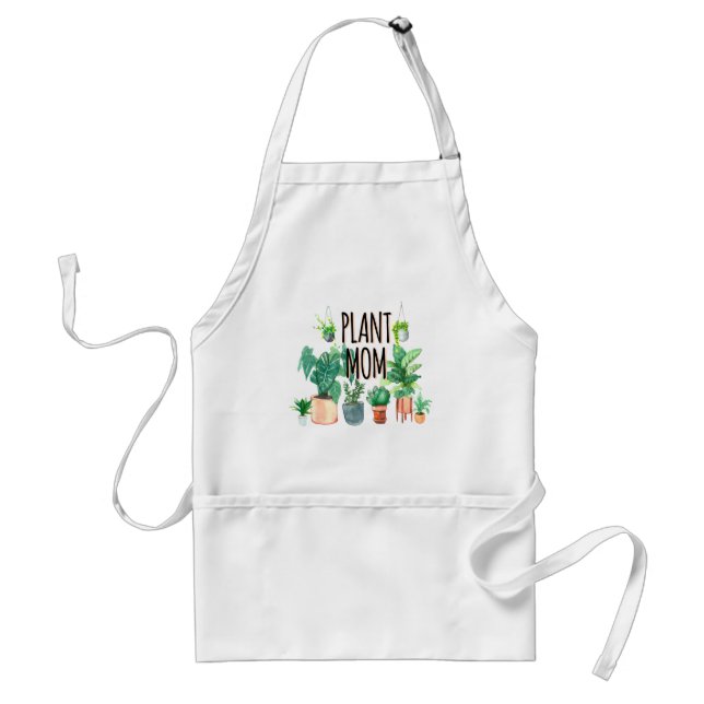 Plant Mom -Gardening, Planter Gift For Mom Adult Apron (Front)