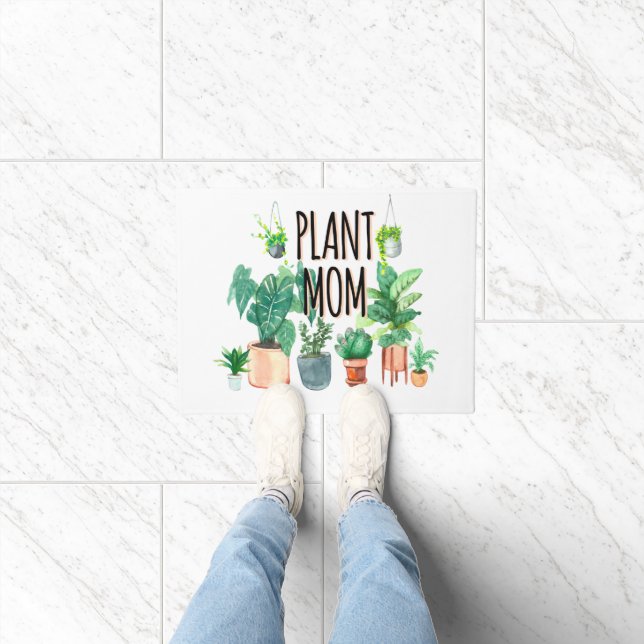 Plant Mom -Gardening, Planter Gift For Mom Doormat (Indoor)