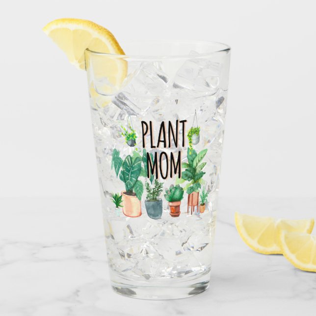 Plant Mom -Gardening, Planter Gift For Mom Glass (Front Ice)