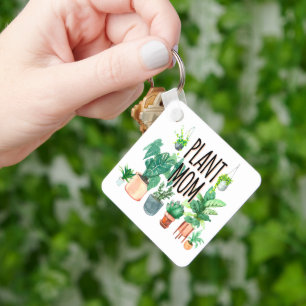 Plant Mom -Gardening, Planter Gift For Mom Keychain