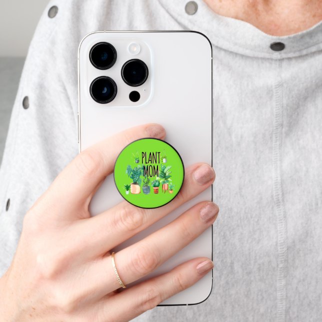 Plant Mom -Gardening, Planter Gift For Mom PopSocket (Hand)