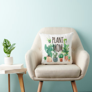 Plant Mom -Gardening, Planter Gift For Mom Throw Pillow