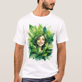 Plant Mom in Bloom Design - Funny Green Thumb Tee