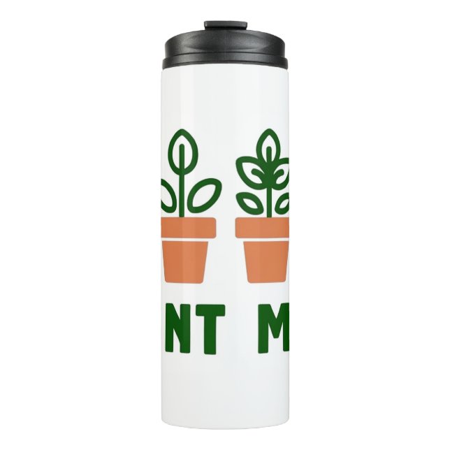Plant Mom Thermal Tumbler Travel Coffee Mug (Front)