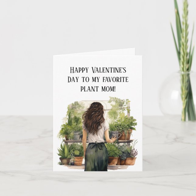 Plant Mom Valentine's Day Holiday Card (Front)