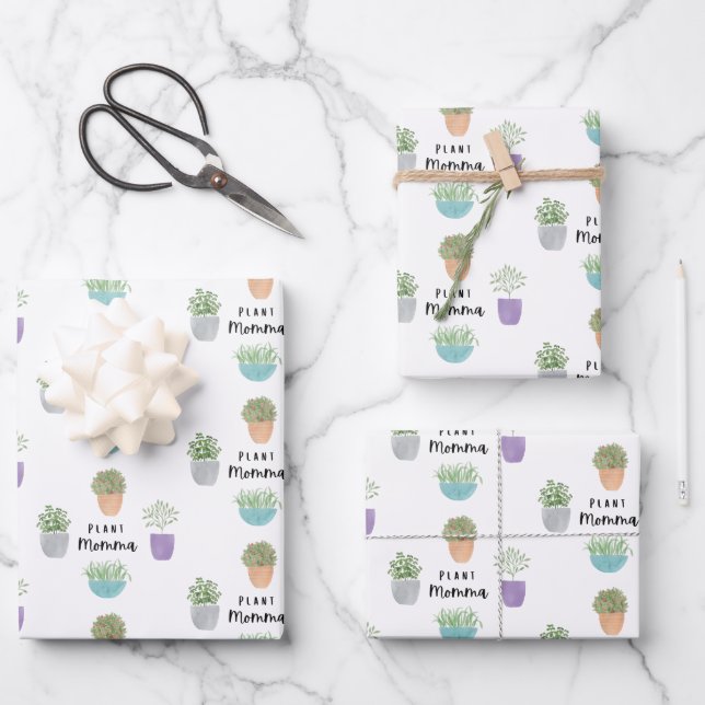 Plant Momma Wrapping Paper Sheets (Front)