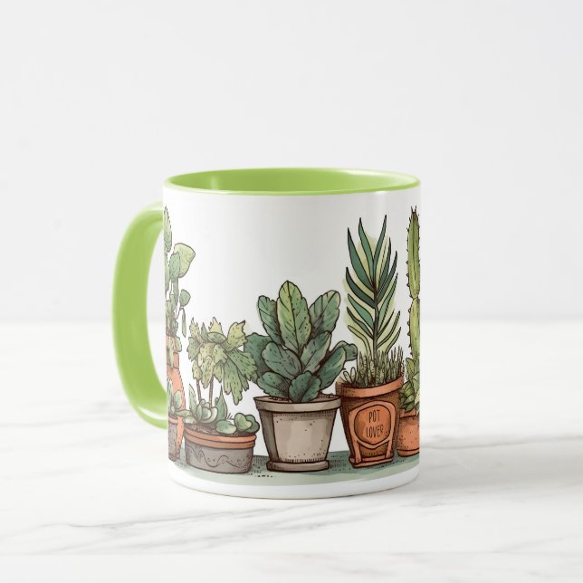 Plant Mug - Pot Lover (Front Left)