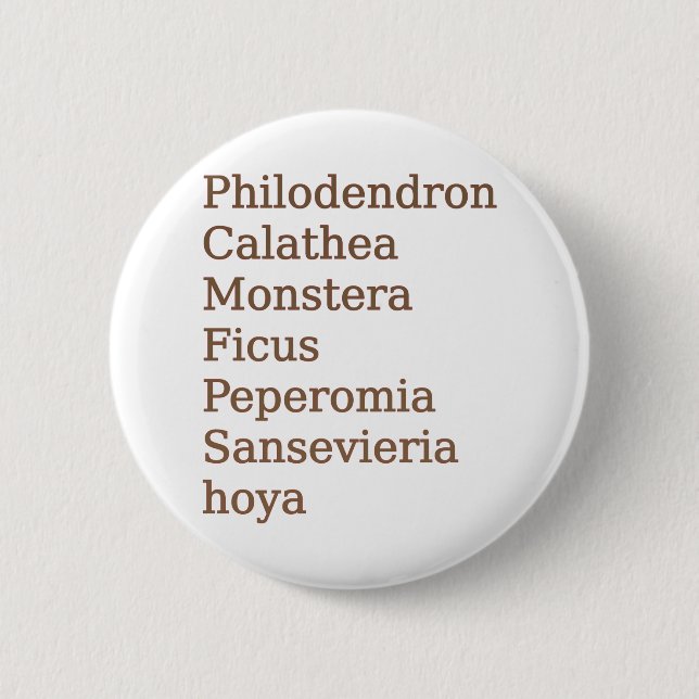 Plant Name Button (Front)