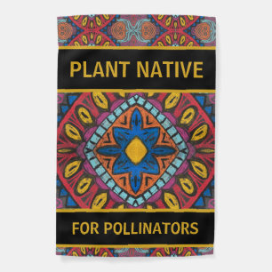Plant Native for Pollinators Garden Flag