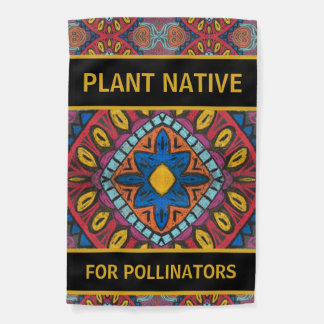 Plant Native for Pollinators Garden Flag