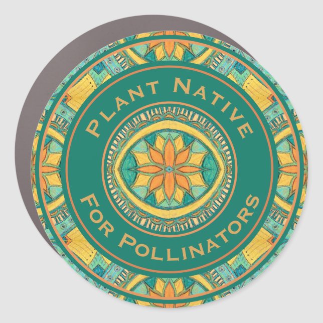 Plant Native for Pollinators Hush Magnet (Front)