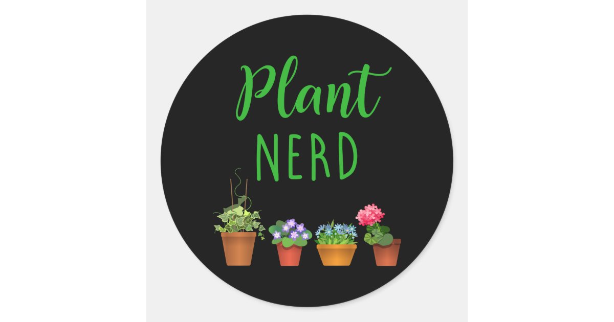 Plant Funny and Houseplant Classic Round Sticker | Zazzle