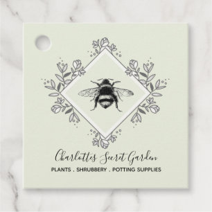 Plant Nursery Gardening Supplies Honey Bee Logo Favor Tags