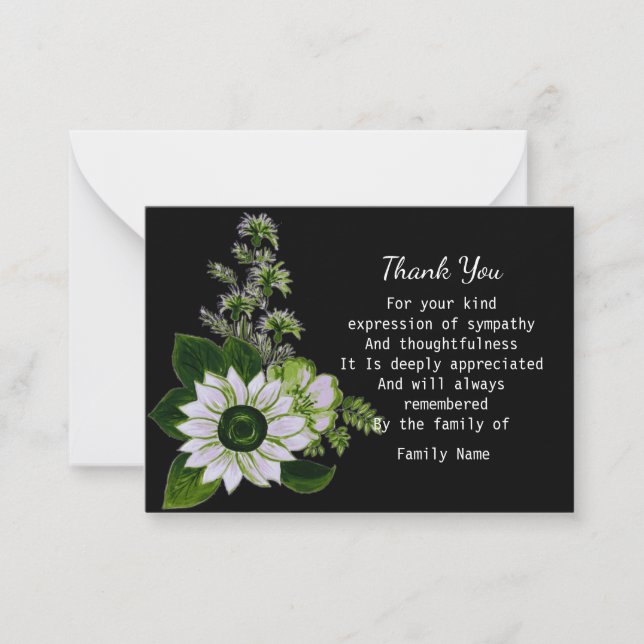 Plant Painting Thank You Note Card (Front)