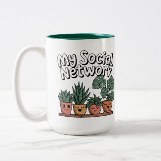 Plant parents Social Network Two-Tone Coffee Mug