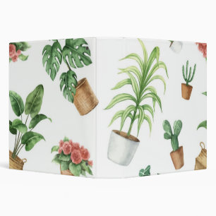 Plant pattern 3 ring binder